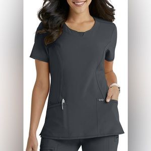 Cherokee Infinity Scrub Top in Charcoal